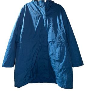 LL Bean Women Jacket 3XL Teal Waterproof Insulated Quilted Winter Coat Plus Size